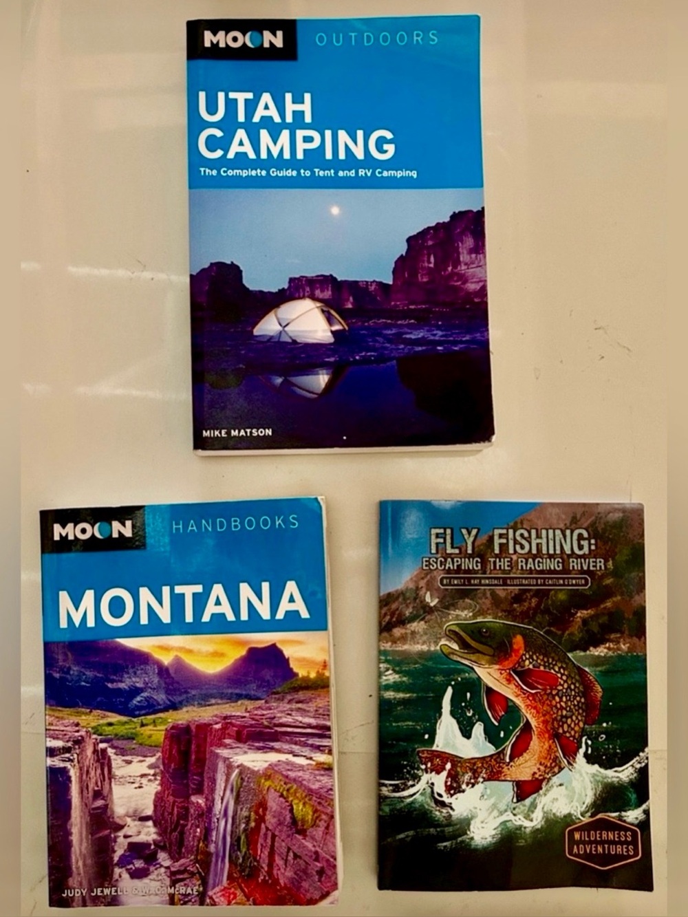 Montana & Utah Camping Guidebooks, Fly Fishing Guide Book, Moon Adventure Books